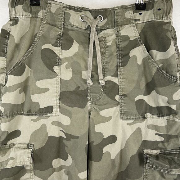 Hollister Camo Baggy Cargo Pants Womens Sz M Long Wide Leg grunge 90s y2k urban - Picture 1 of 8